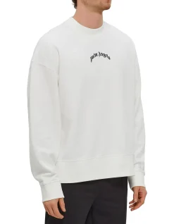 Back Curved Logo Crew Sweatshirt