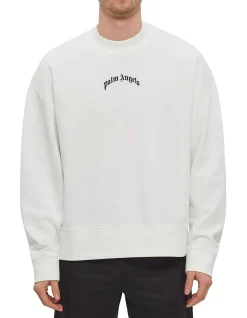 Back Curved Logo Crew Sweatshirt