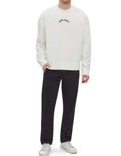 Back Curved Logo Crew Sweatshirt