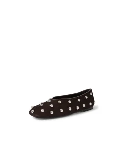 Baloree Studded Pony Leather Ballet Flats