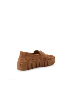 Balsa Woven Suede Platform Loafers