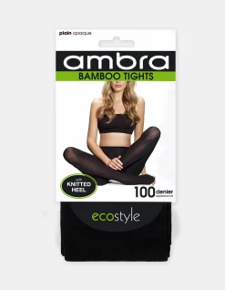 Bamboo Opaque Tights 100 Denier Black