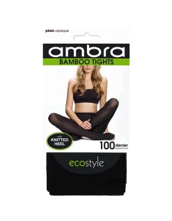 Bamboo Opaque Tights 100 Denier Black