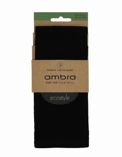 Bamboo Soft Top Breathable Crew Socks 2 Pack