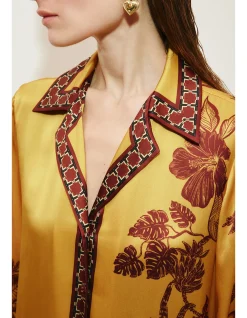 BANANA BLOSSOM SILK SHIRTDRESS