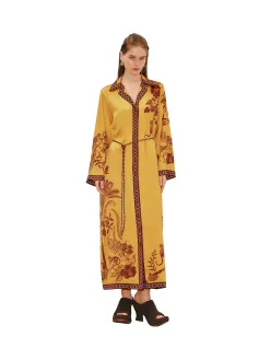 BANANA BLOSSOM SILK SHIRTDRESS