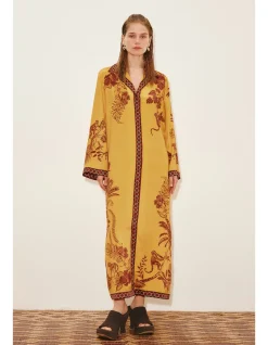 BANANA BLOSSOM SILK SHIRTDRESS