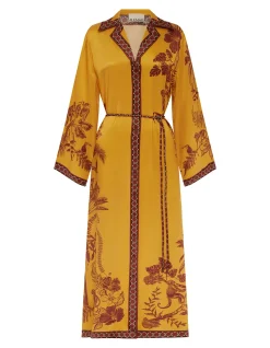 BANANA BLOSSOM SILK SHIRTDRESS