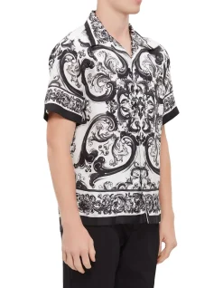Baroque Print Short Sleeve Shirt