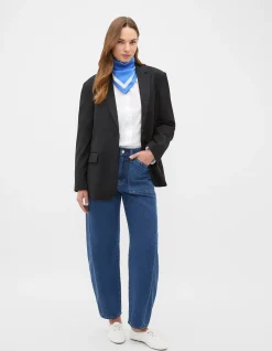 BARREL LEG POCKET JEAN