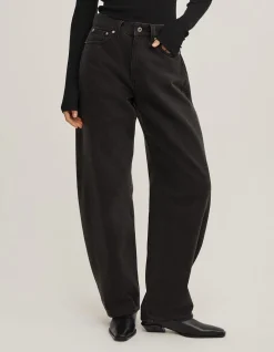 Barrel Leg High Waist Wide Leg Jeans