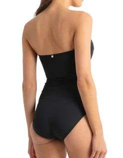 Basix Twist Bandeau One Piece Swimsuit