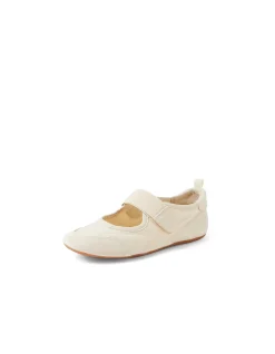 Battu Vanilla Suede Strap Mary Jane Flats