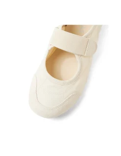 Battu Vanilla Suede Strap Mary Jane Flats