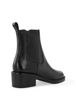 Baylee Black Leather Ankle Boot