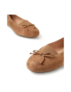 Beckit Elastic Strap Suede Ballet Flats