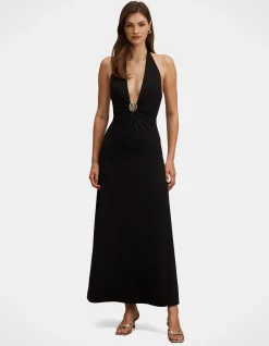 BEHATI JERSEY HALTER MIDI DRESS