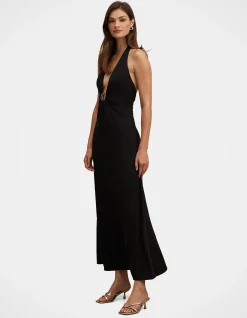 BEHATI JERSEY HALTER MIDI DRESS