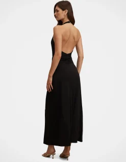 BEHATI JERSEY HALTER MIDI DRESS