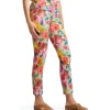 Bengajean Multi Roses 7/8 Button Detail Pant