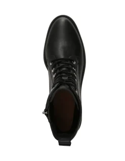 Benny Black Pebble Leather Ankle Boot