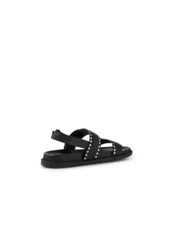 Berina Studded Buckle Leather Sandals