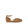 Beylanie Braided Ankle Strap Ballet Flats