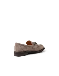 Bimble Suede Chain Detail Loafers