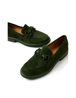 Bimble Suede Chain Detail Loafers