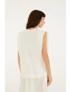 BIRDS ON BRANCH SHOULDER PADS TANK TOP