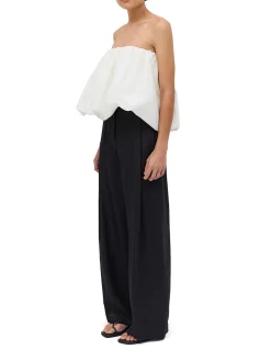 BLACK SILK RAY PANT