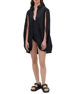 BLACK COTTON ABANDON SHIRT