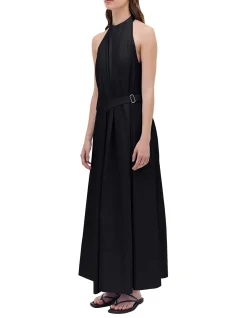 BLACK COTTON ISABELLA DRESS