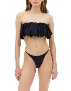 BLACK SPANDEX EXHALE SWIM BOTTOM