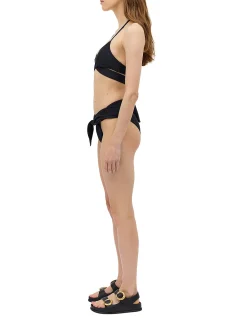 BLACK SPANDEX RISING SWIM BOTTOM