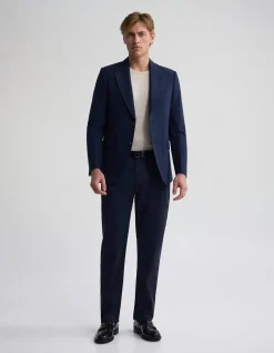 BLAKE WOOL BLEND PEAK LAPEL BLAZER
