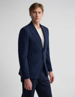 BLAKE WOOL BLEND PEAK LAPEL BLAZER