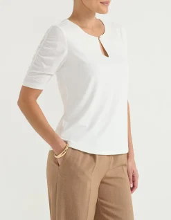 BOAT NECK 3/4 SLEEVE TOP