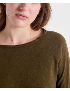 Boat Neck Long Sleeve T-shirt