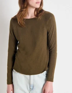 Boat Neck Long Sleeve T-shirt