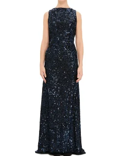 BOAT NECK SL GOWN