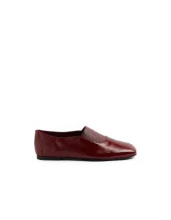 Bobba Crinkle Patent Square Toe Flats