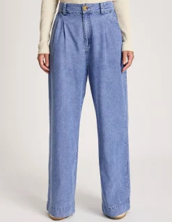 Bodhi Wide Leg Chambray Denim Pant
