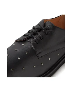 Boogie Studded Leather Lace Up Flats