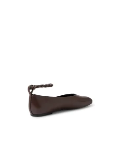 BOOSTE Braided Ankle Strap Ballet Flats