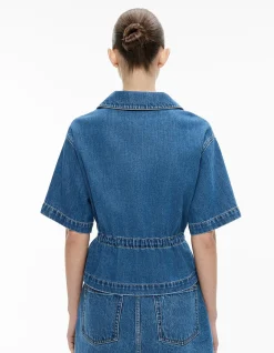Bow Denim Shirt