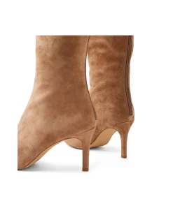 Bowee Pointed Toe Suede High Heel Calf Boots