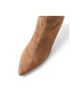 Bowee Pointed Toe Suede High Heel Calf Boots