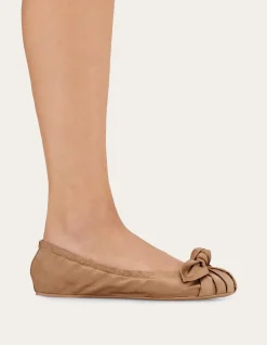 BOW EMBELLISHED BALLET FLAT