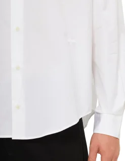 Boxy Fit Shirt with Red Embroidery